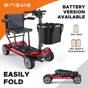 ENGWE Electric Mobility Scooter, 270W Motor, 10AH*2 Dual Batteries,