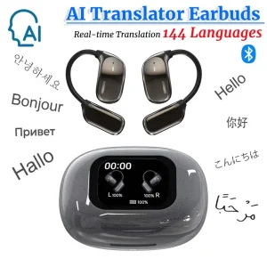 144 Languages Translator Bluetooth Earphones AI Real-time