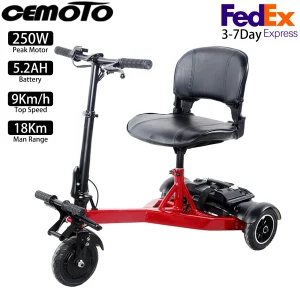 Three-Wheeled Electric Scooter For Seniors, Foldable
