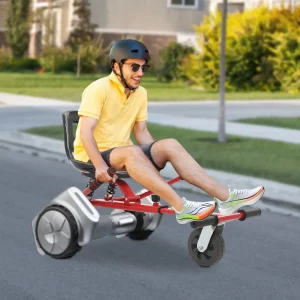 Hoverboard Go Kart Seat with Rear Shock Absorption,