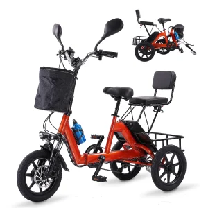 Electric Tricycle for Adults Foldable, 350W Electric Trike, Folding